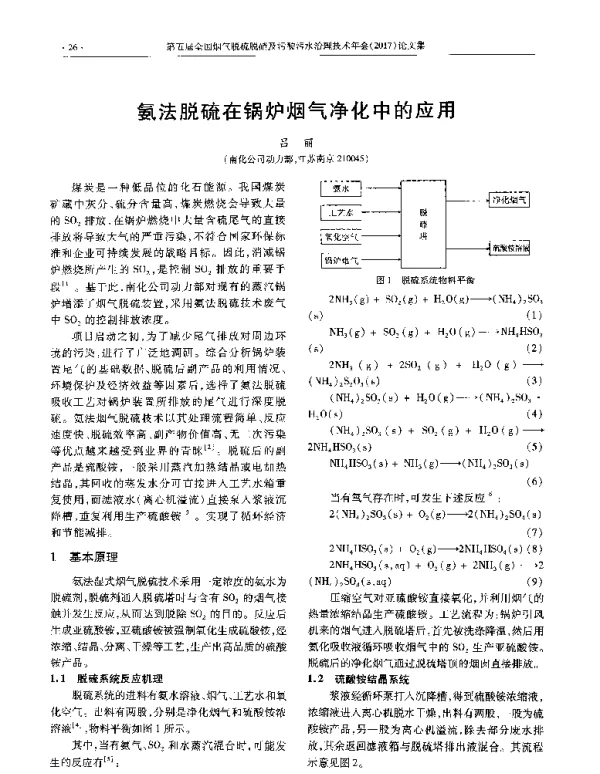 氨法脱硫在锅炉烟气净化中的应用
