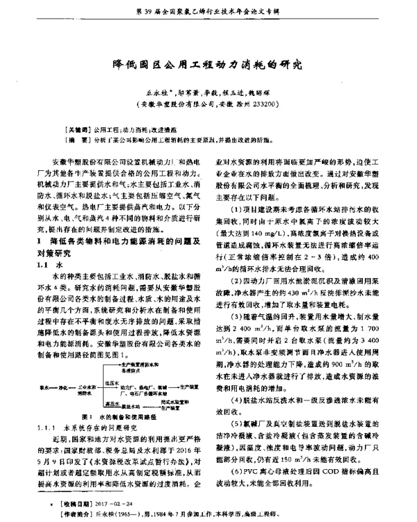 降低园区公用工程动力消耗的研究