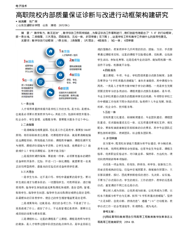 高职院校内部质量保证诊断与改进行动框架构建研究
