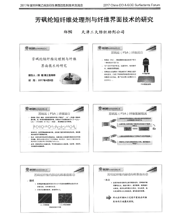 芳砜纶短纤维处理剂与纤维界面技术的研究