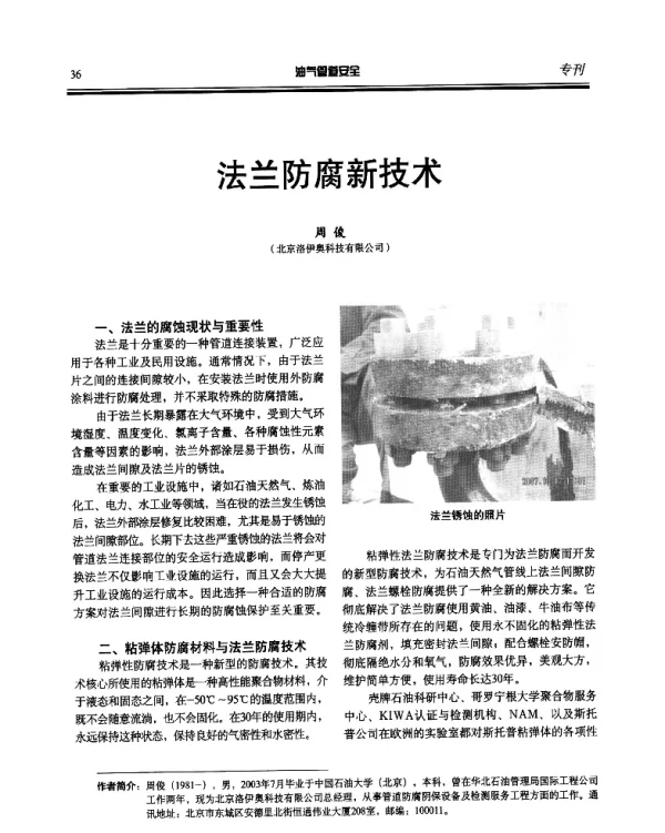 法兰防腐新技术