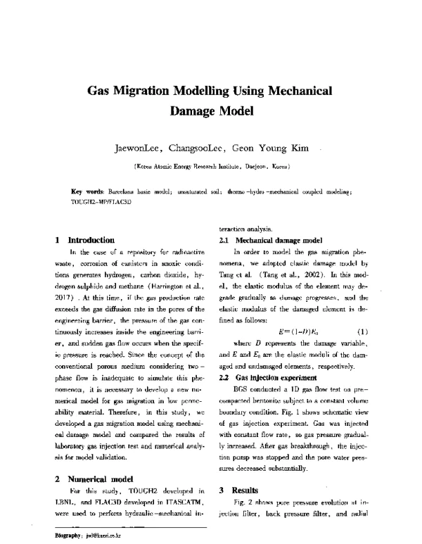GasMigrationModellingUsingMechanicalDamageModel