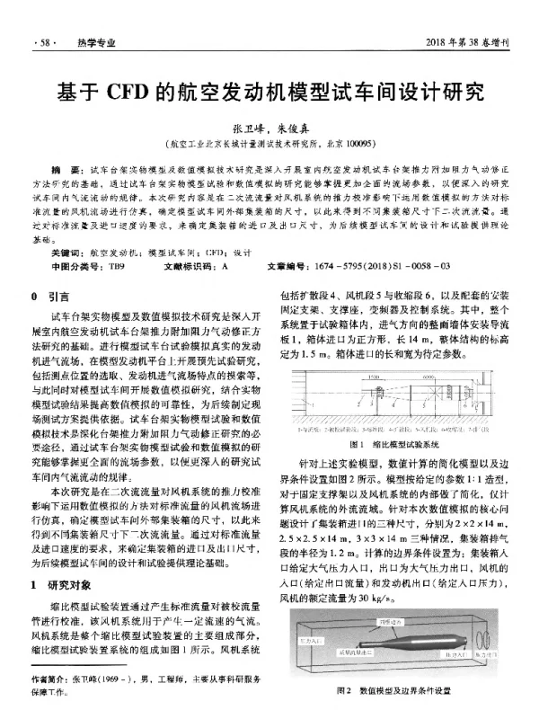 基于CFD的航空发动机模型试车间设计研究