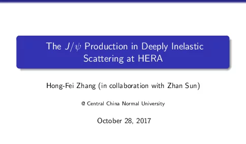 TheJψProductioninDeeplyInelasticScatteringatHERA
