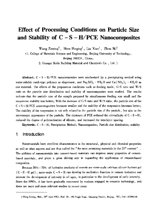 EffectofProcessingConditionsonParticleSizeandStabilityofC-S-HPCENanocomposites
