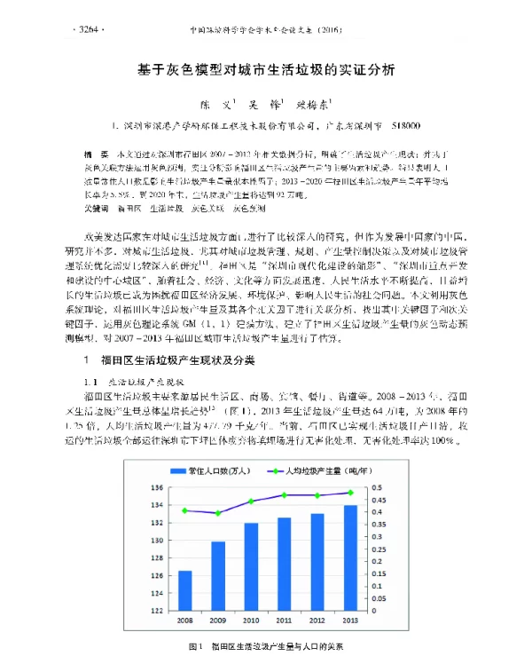 基于灰色模型对城市生活垃圾的实证分析