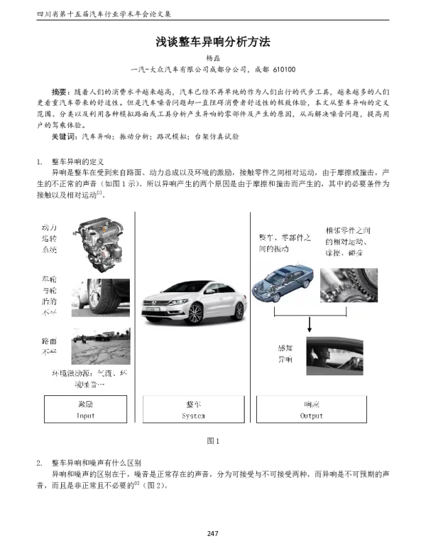 浅谈整车异响分析方法