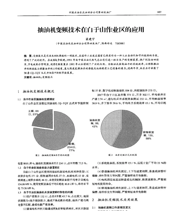 抽油机变频技术在白于山作业区的应用