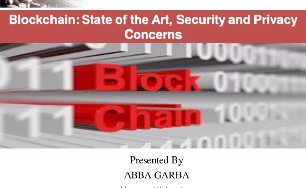 BlockchainStateoftheArtSecurityandPrivacyConcerns