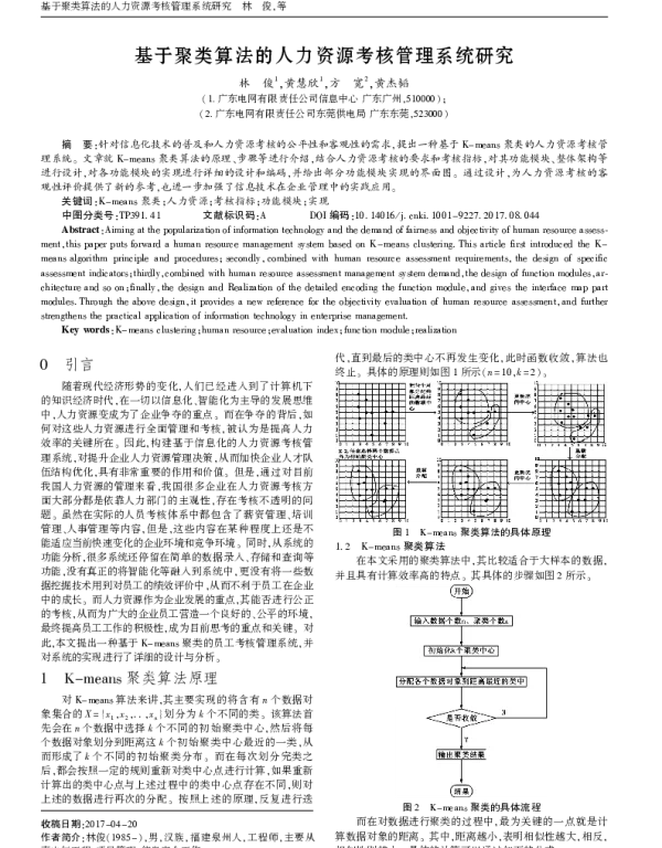 基于聚类算法的人力资源考核管理系统研究