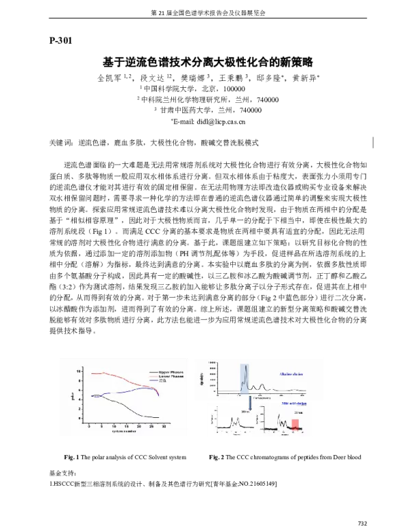 基于逆流色谱技术分离大极性化合的新策略