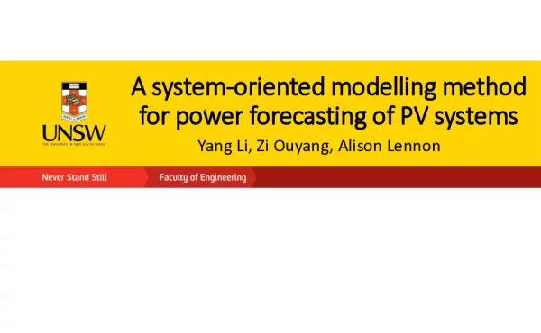 Asystem-orientedmodellingmethodforpowerforecastingofPVsystems
