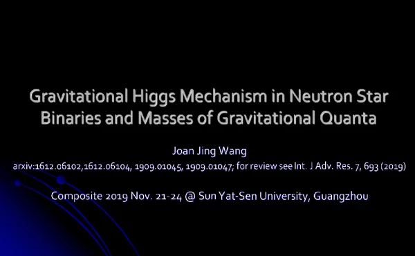 GravitationalHiggsMechanisminNeutronStarBinariesandMassesofGravitationalQuanta