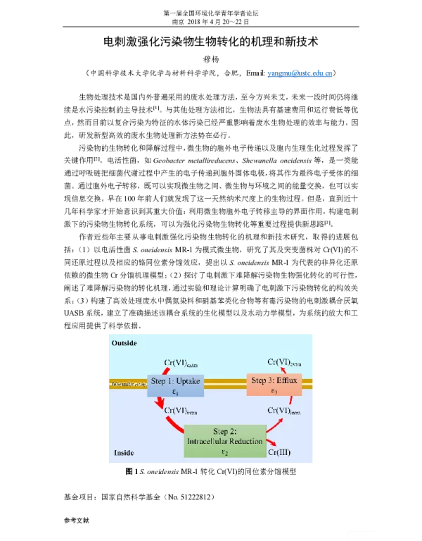 电刺激强化污染物生物转化的机理和新技术
