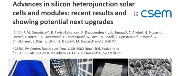 Advancesinsiliconheterojunctionsolarcellsandmodulesrecentresultsandshowingpotentialnextupgrades