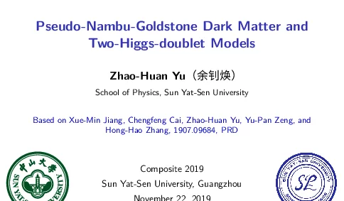 Pseudo-Nambu-GoldstoneDarkMatterandTwo-Higgs-doubletModels