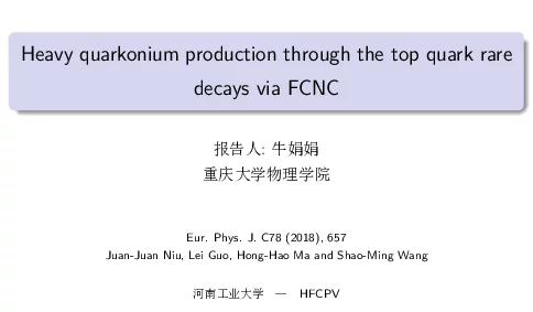 HeavyquarkoniumproductionthroughthetopquarkraredecaysviaFCNC