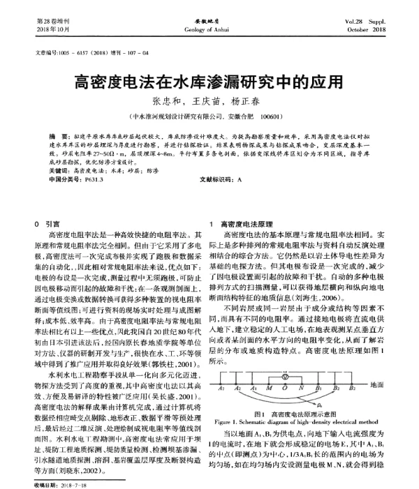 高密度电法在水库渗漏研究中的应用