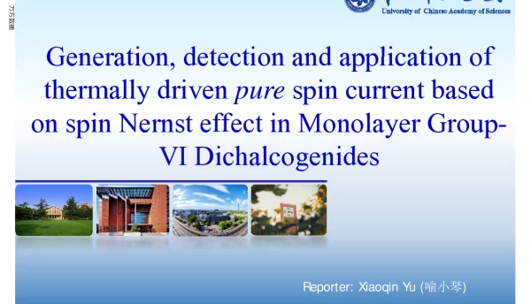 GenerationdetectionandapplicationofthermallydrivenpurespincurrentbasedonspinNernsteffectinMonolayerGroup-ⅥDichalcogenides