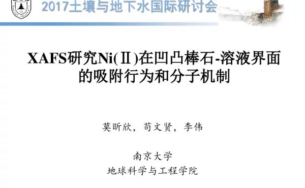 XAFS研究Ni(Ⅱ)在凹凸棒石溶液界面的吸附行为和分子机制