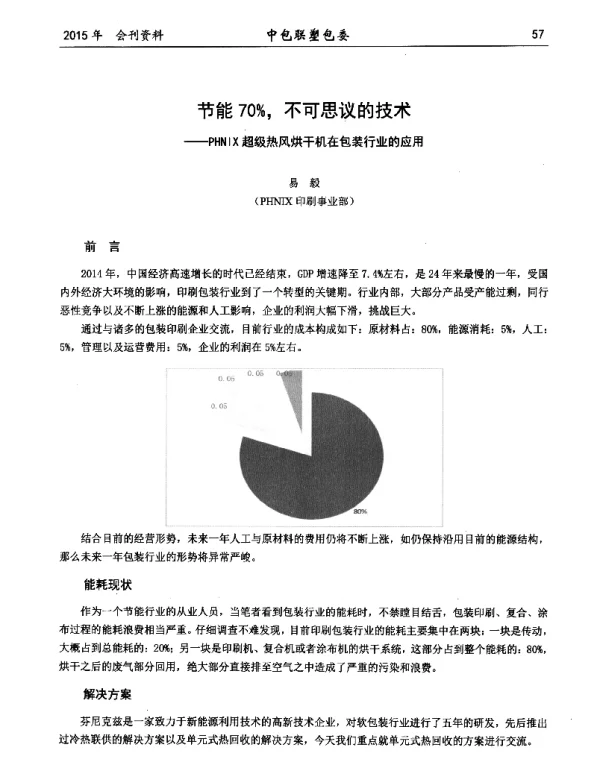 节能70%不可思议的技术--PHNIX超级热风烘干机在包装行业的应用