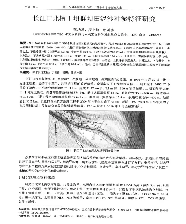 长江口北槽丁坝群坝田泥沙冲淤特征研究