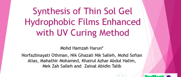 SynthesisofThinSolGelHydrophobicFilmsEnhancedwithUVCuringMethod