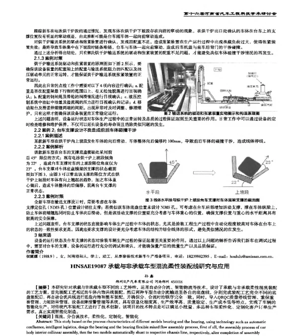 HNSAE19087承载与非承载车型混流柔性装配线研究与应用