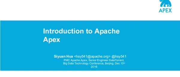 IntroductiontoApacheApex
