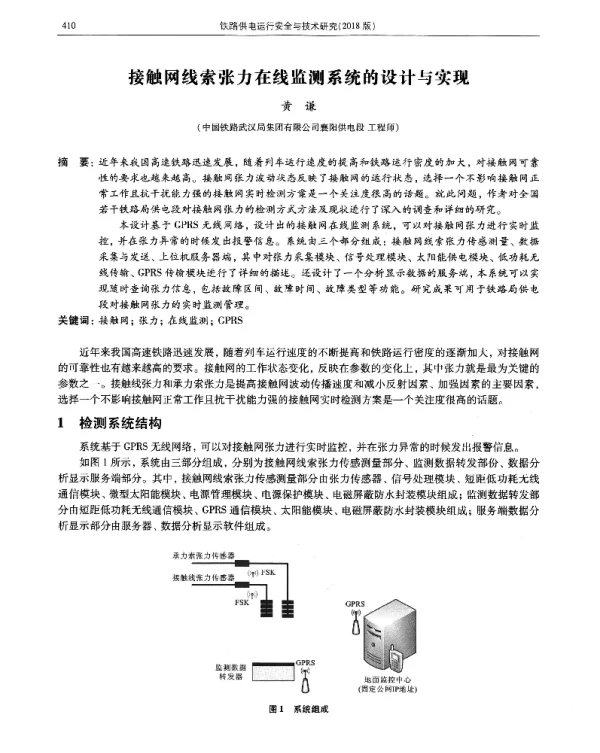 接触网线索张力在线监测系统的设计与实现