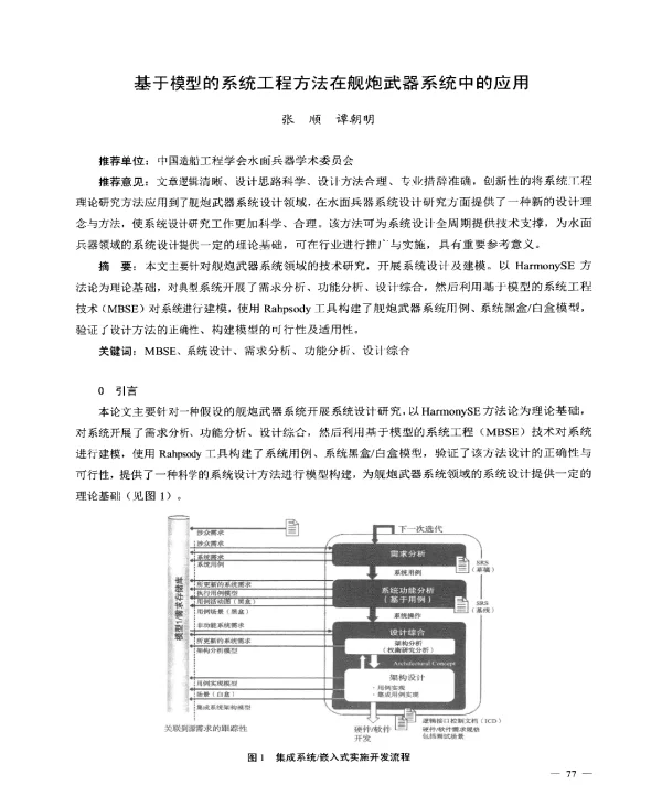 基于模型的系统工程方法在舰炮武器系统中的应用