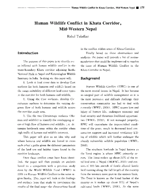 HumanWildlifeConflictinKhataCorridorMid-WesternNepal