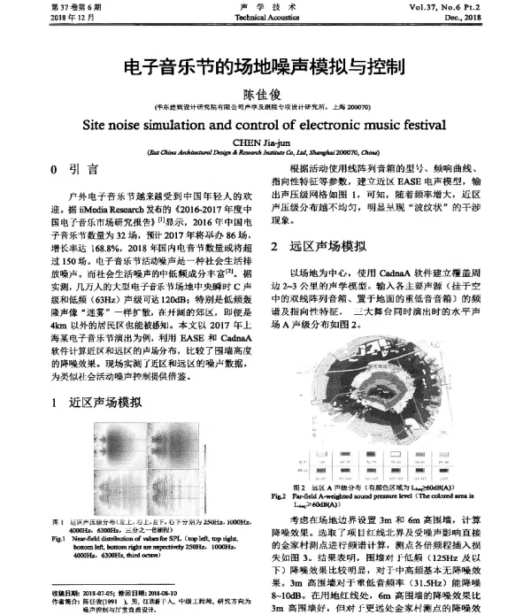 电子音乐节的场地噪声模拟与控制