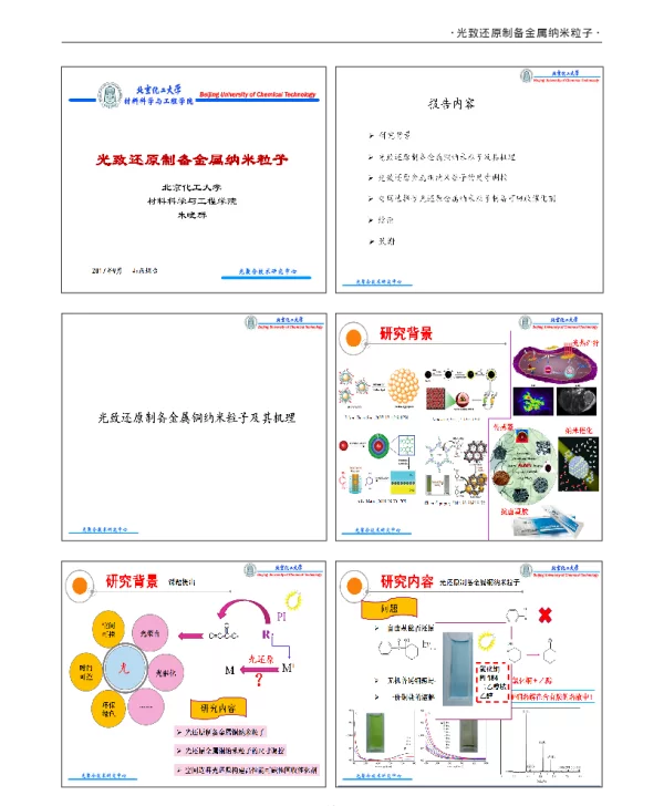 光致还原制备金属纳米粒子