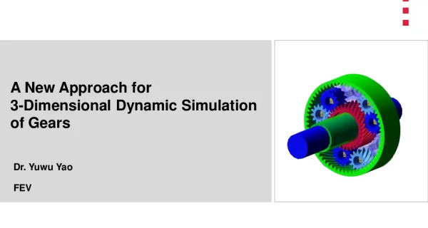ANewApproachfor3-DimensionalDynamicSimulationofGears