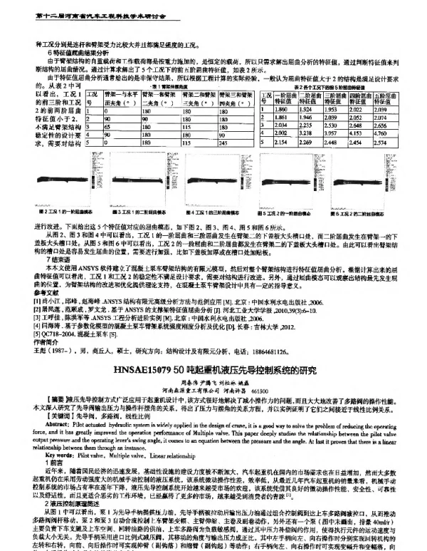 50吨起重机液压先导控制系统的研究