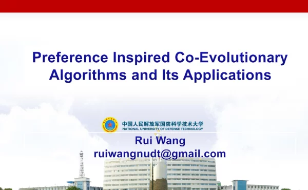 PreferenceInspiredCo-EvolutionaryAlgorithmsandItsApplications
