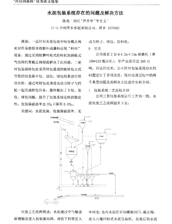 水泥包装系统存在的问题及解决方法