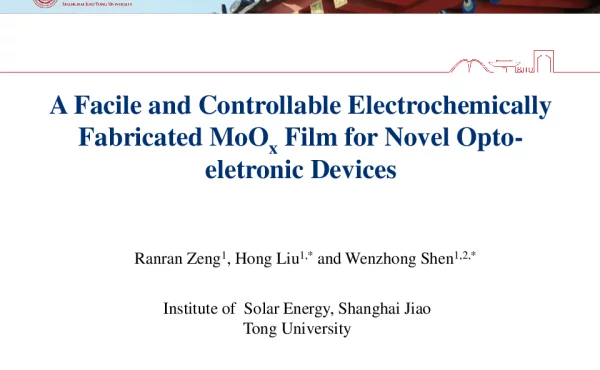 AFacileandControllableElectrochemicallyFabricatedMoOxFilmforNovelOpto-eletronicDevices