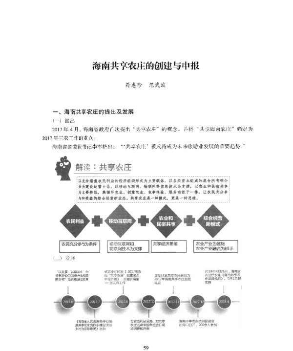 海南共享农庄的创建与申报