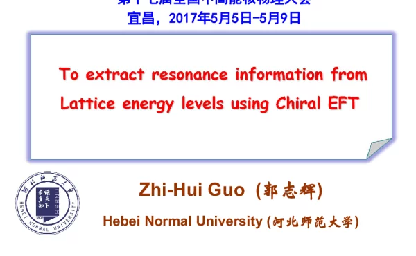 ToextractresonanceinformationfromLatticeenergylevelsusingChiralEFT
