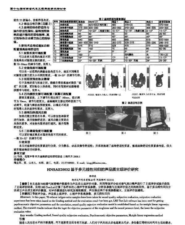 基于多元线性回归的声品质主观评价研究