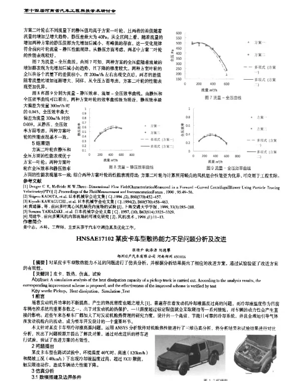 某皮卡车型散热能力不足问题分析及改进