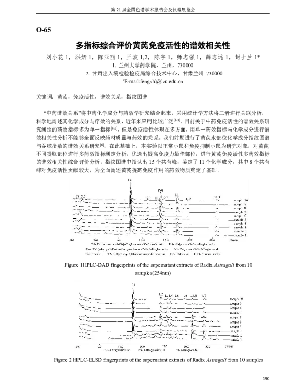多指标综合评价黄芪免疫活性的谱效相关性