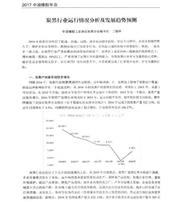 炭黑行业运行情况分析及发展趋势预测
