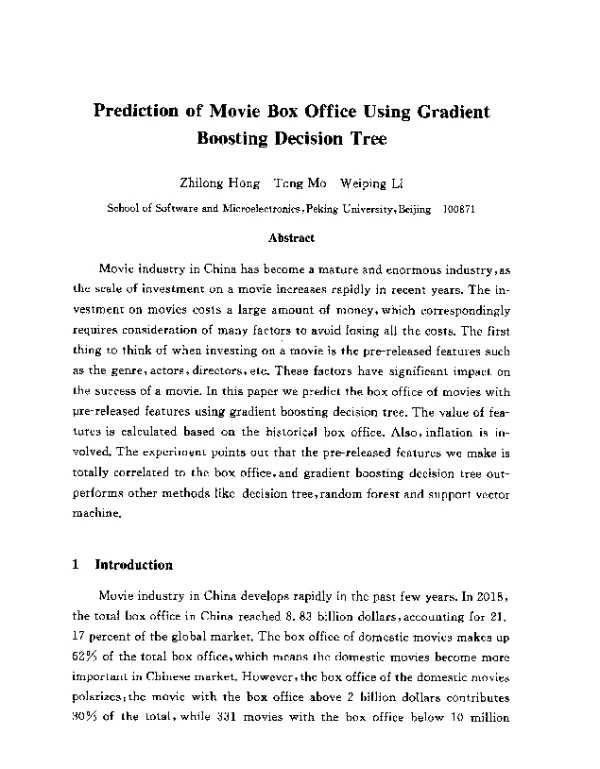PredictionofMovieBoxOfficeUsingGradientBoostingDecisionTree