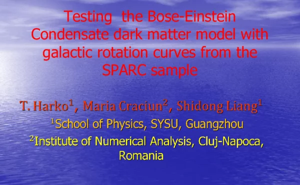 TestingtheBose-EinsteinCondensatedarkmattermodelwithgalacticrotationcurvesfromtheSPARCsample