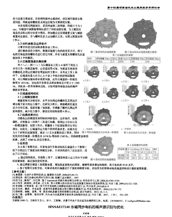 永磁同步电机的噪声源识别与优化
