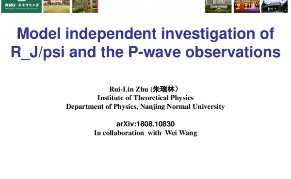 ModelindependentinvestigationofR_JpsiandtheP-waveobservations