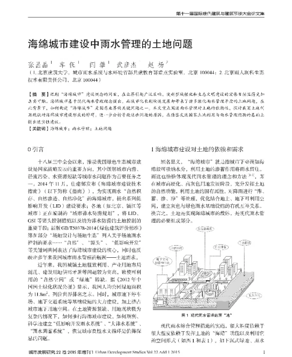 海绵城市建设中雨水管理的土地问题